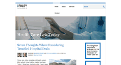 Desktop Screenshot of healthcarelawtoday.com